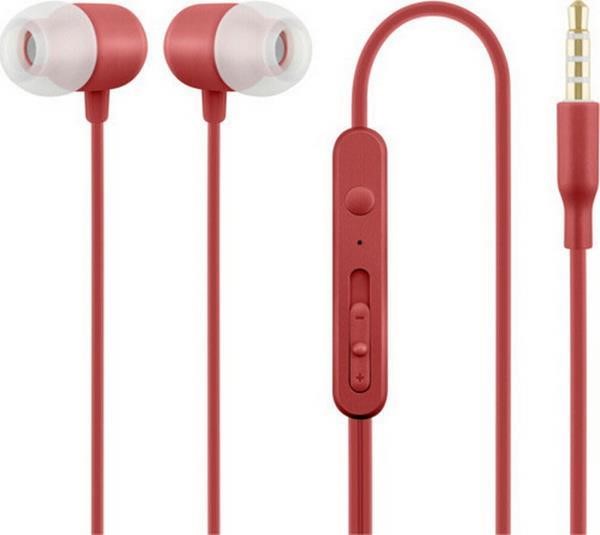 ACME HE21R IN EAR HEADPHONES WITH MICROPHONE RED